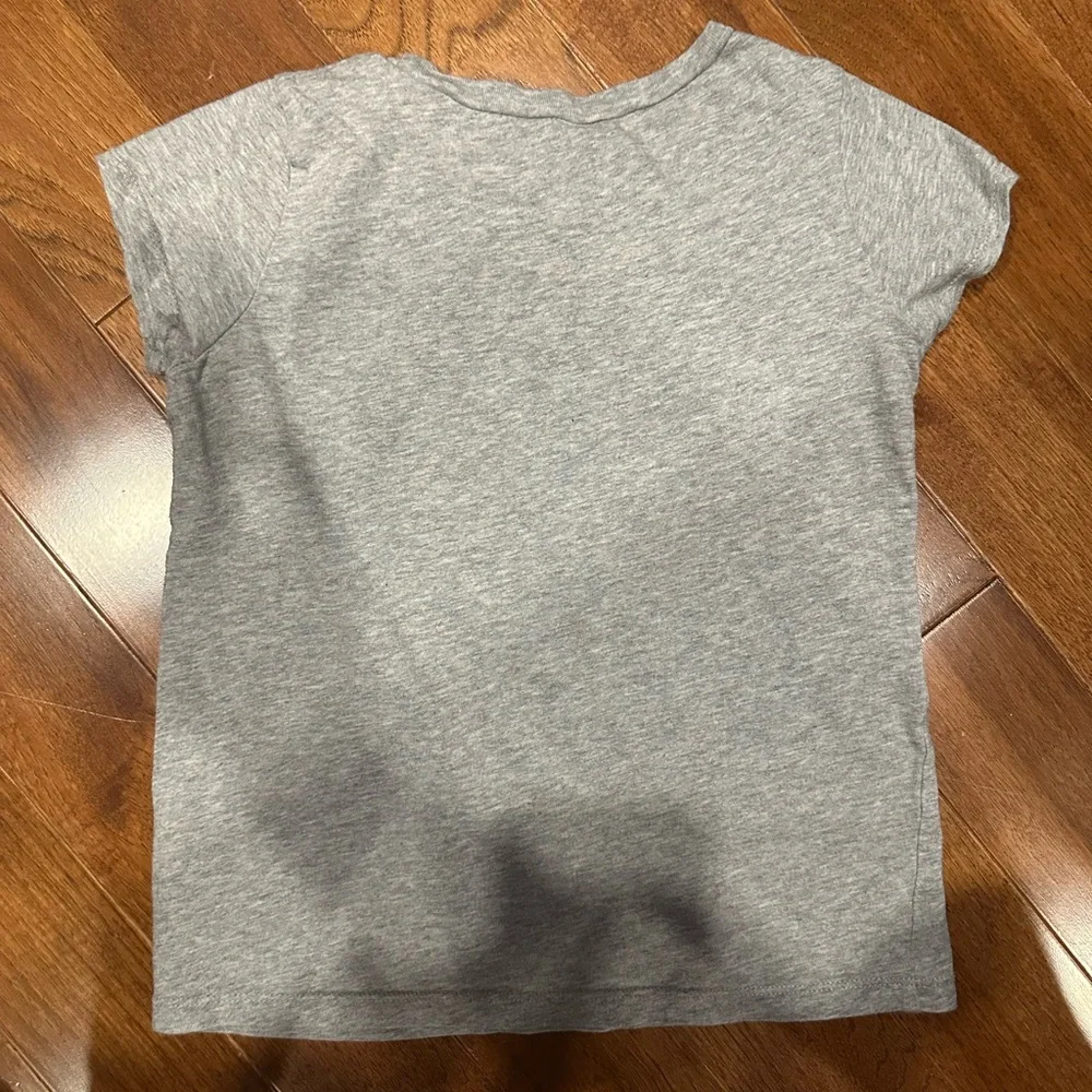 OshKosh B'gosh Gray Tee with Pink Flower Design
